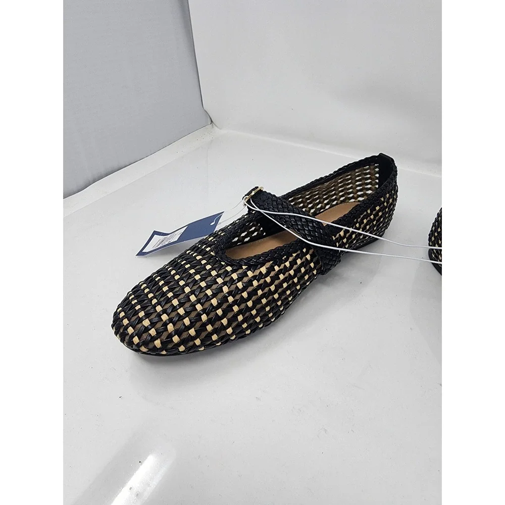 Universal Thread Womens Woven Mary Jane Flats Black Casual Size 11